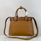 Prada Buckle Medium Bag with Belt in Brown Leather