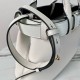 Prada Buckle Medium Bag with Belt in White Leather