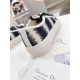 Dior Walk'n'Dior Sneakers In Navy Blue D-Stripes Embroidered Cotton