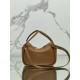 Prada Top Handle Bag in Caramel Grained Leather