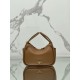 Prada Top Handle Bag in Caramel Grained Leather