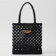 Prada Crochet Tote Bag in Black Raffia-effect Yarn