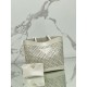 Prada Large Tote Bag in White Perforated Leather