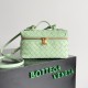 Bottega Veneta Bang Bang Vanity Case in Mint Intrecciato Leather