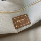 Prada Large Tote Bag in Linen Blend and Leather