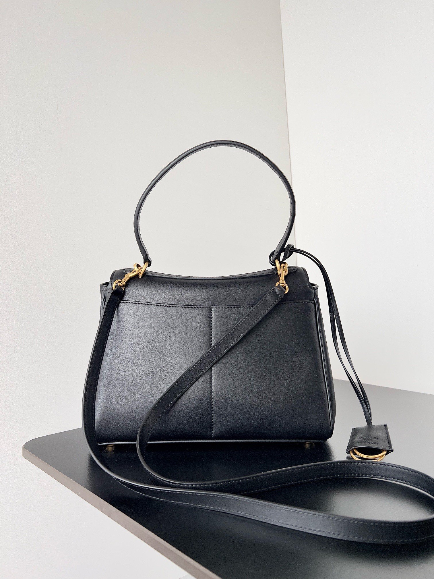 Balenciaga Rodeo Medium Bag in Black Calfskin