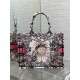 Dior Medium Book Tote Bag in Dior 4 Saisons Printemps Soleil Embroidery