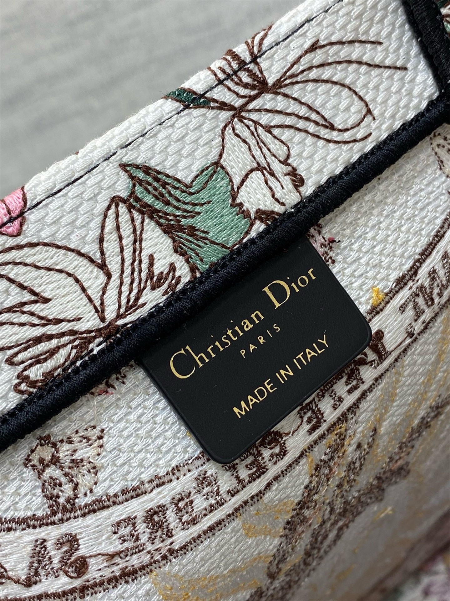 Dior Medium Book Tote Bag in Dior 4 Saisons Été Soleil Embroidery