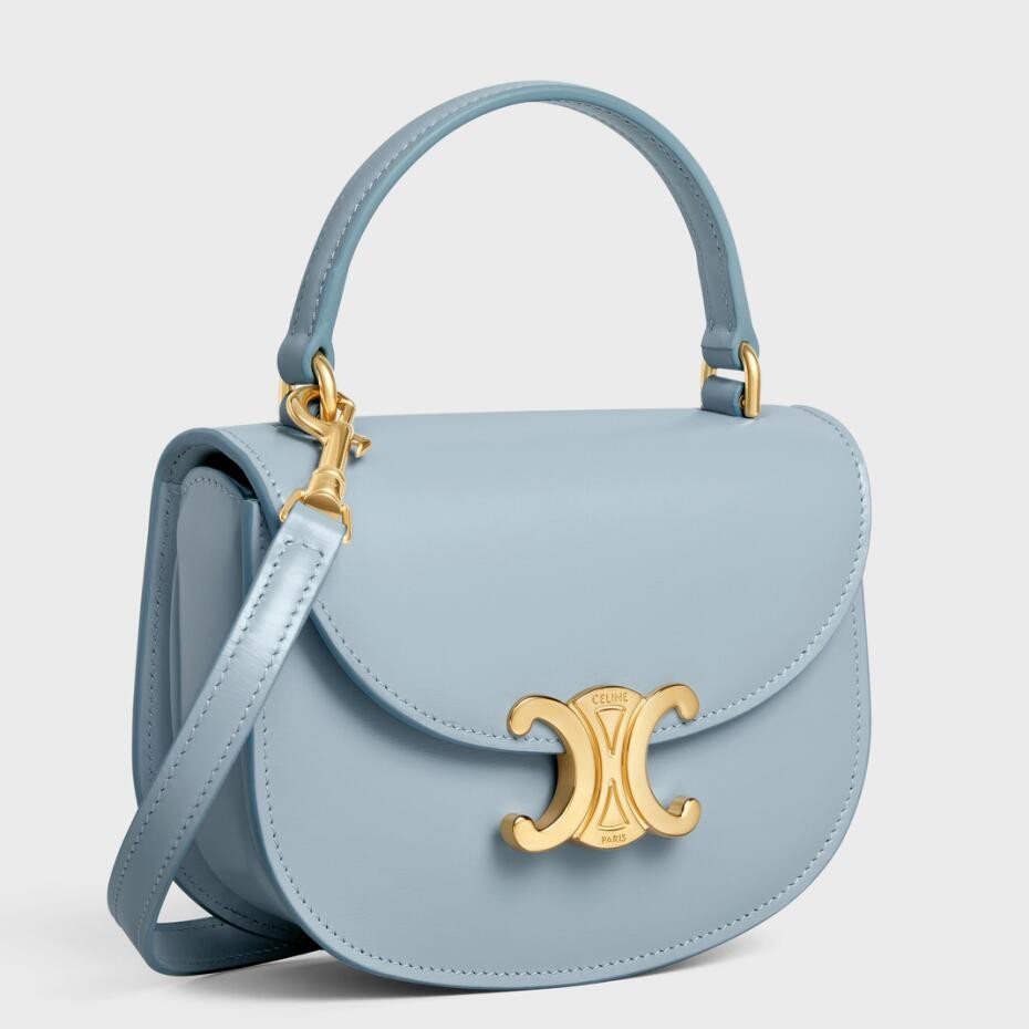 Celine Mini Besace Clea Bag in Pale Blue Calfskin