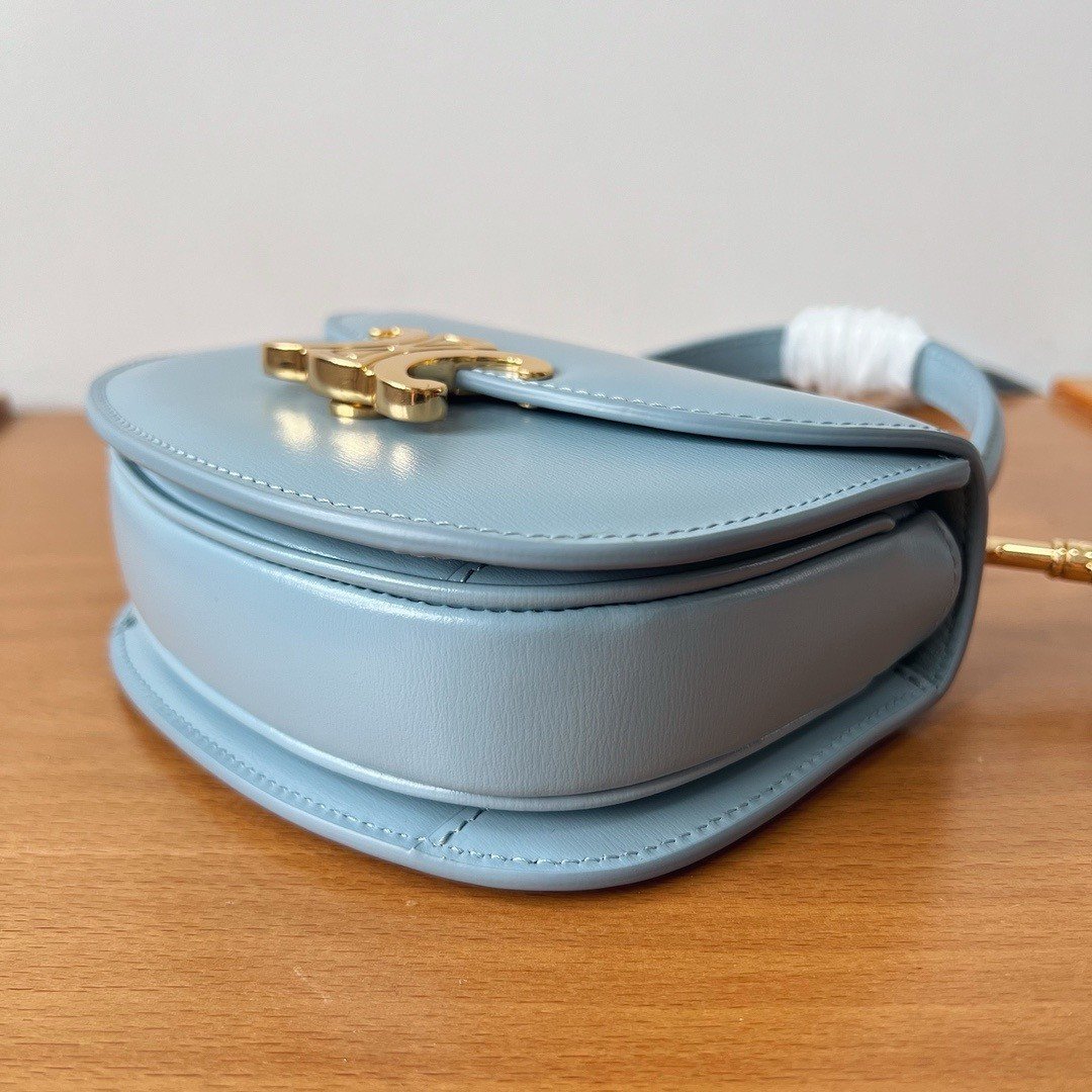 Celine Mini Besace Clea Bag in Pale Blue Calfskin