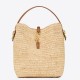 Saint Laurent Le 37 Bucket Bag in Natural Woven Raffia