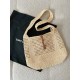 Saint Laurent Le 5 A 7 Medium Tote Bag in Naturel Raffia