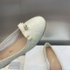 Dior Ballerina Flats in White Quilted Cannage Calfskin