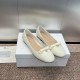 Dior Ballerina Flats in White Quilted Cannage Calfskin