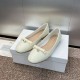 Dior Ballerina Flats in White Quilted Cannage Calfskin