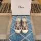 Dior Walk'n'Dior Sneakers In Red Oblique Embroidered Cotton