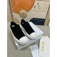 Dior Walk'n'Dior Platform Sneakers in Black Fringed Cotton Canvas