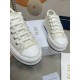 Dior Walk'n'Dior Platform Sneakers in Ecru Fringed Cotton Canvas