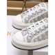 Dior Walk'n'Dior Platform Sneakers in Grey Oblique Embroidered Cotton