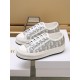 Dior Walk'n'Dior Platform Sneakers in Grey Oblique Embroidered Cotton