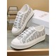 Dior Walk'n'Dior Platform Sneakers in Grey Oblique Embroidered Cotton