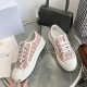 Dior Walk'n'Dior Platform Sneakers in Pink Oblique Embroidered Cotton