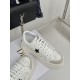 Dior Star Platform Sneakers in White Calfskin with Black Star