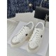 Dior Star Platform Sneakers in White Calfskin with Black Star