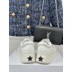 Dior Star Platform Sneakers in White Calfskin with Gold Star