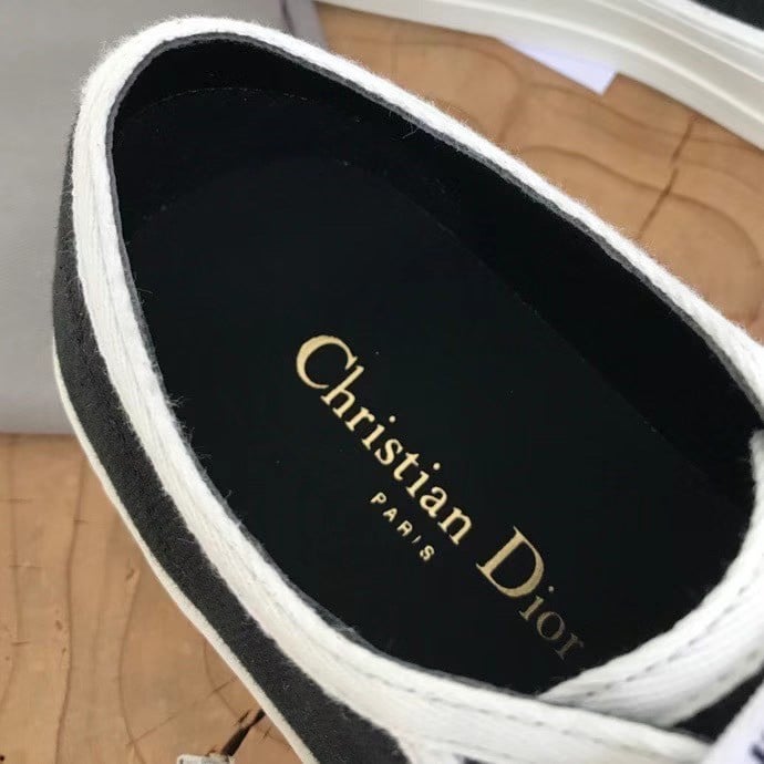 Dior Walk'n'Dior Sneakers In Black Cotton Canvas