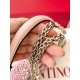 Valentino Small Loco Shoulder Pink Bag with Rhinestone Applique