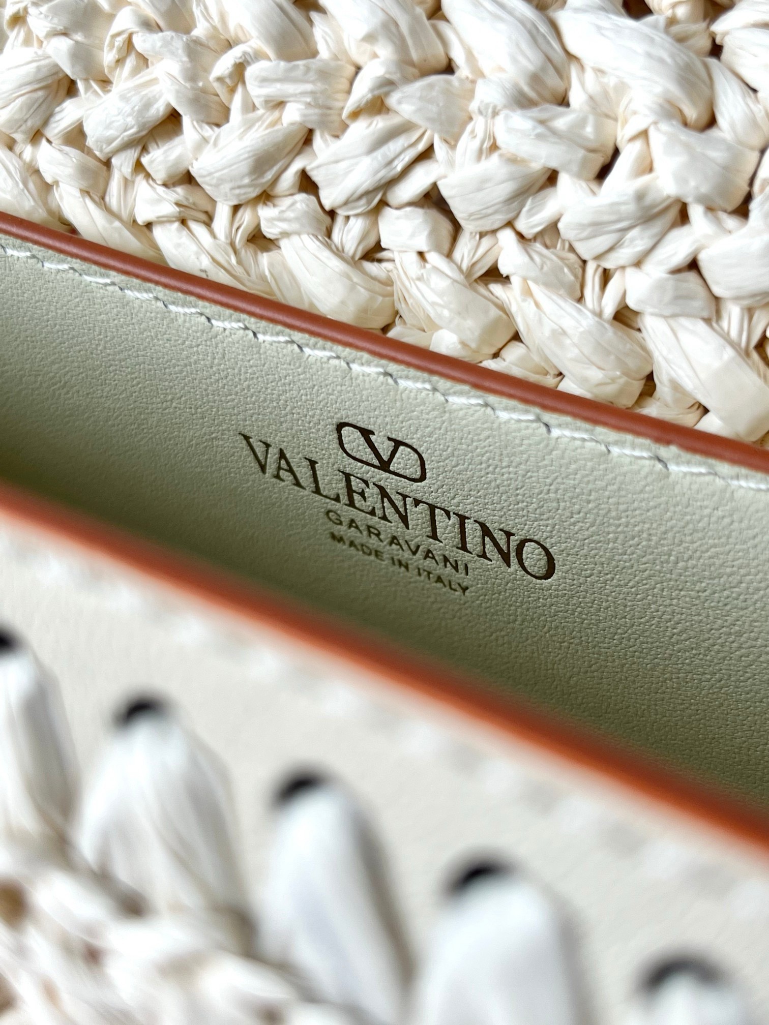 Valentino Alltime Shoulder Bag in White Raffia