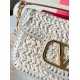 Valentino Alltime Shoulder Bag in White Raffia