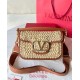 Valentino Alltime Shoulder Bag in Natural Raffia