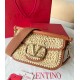 Valentino Alltime Shoulder Bag in Natural Raffia