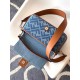 Fendi Baguette Medium Bag in Denim with FF Embroidery