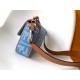 Fendi Baguette Medium Bag in Denim with FF Embroidery