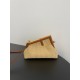 Fendi First Small Bag in Natural Raffia Straw