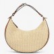 Fendi Fendigraphy Small Hobo Bag in Natural Raffia