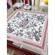 Dior Toile de Jouy Mexico 90 Square Scarf in Pink and White Silk