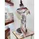 Dior Toile de Jouy Mexico 90 Square Scarf in Pink and White Silk