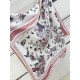 Dior Toile de Jouy Mexico 90 Square Scarf in Pink and White Silk