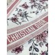 Dior Toile de Jouy Mexico 90 Square Scarf in Pink and White Silk