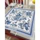 Dior Toile de Jouy Mexico 90 Square Scarf in Blue and White Silk