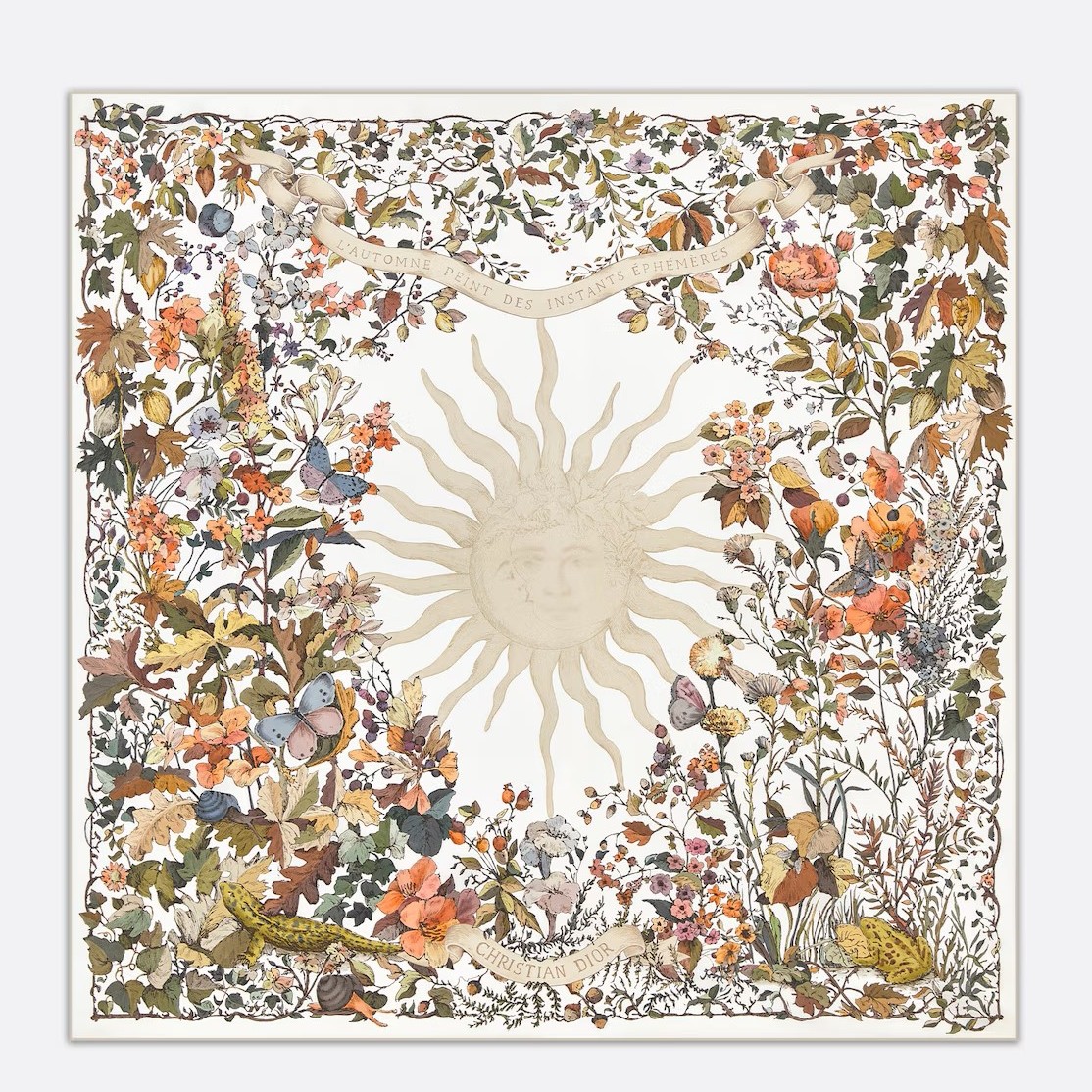 Dior 4 Saisons Automne Soleil 90 Square Scarf