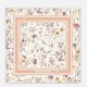 Dior Herbarium 90 Square Scarf in Pink and White Silk Twill