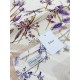 Dior Herbarium 90 Square Scarf in Pink and White Silk Twill