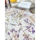 Dior Herbarium 90 Square Scarf in Pink and White Silk Twill