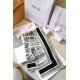 Dior Plan de Paris 90 Square Scarf in White Silk Twill