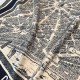 Dior Plan de Paris 90 Square Scarf in Beige Silk Twill